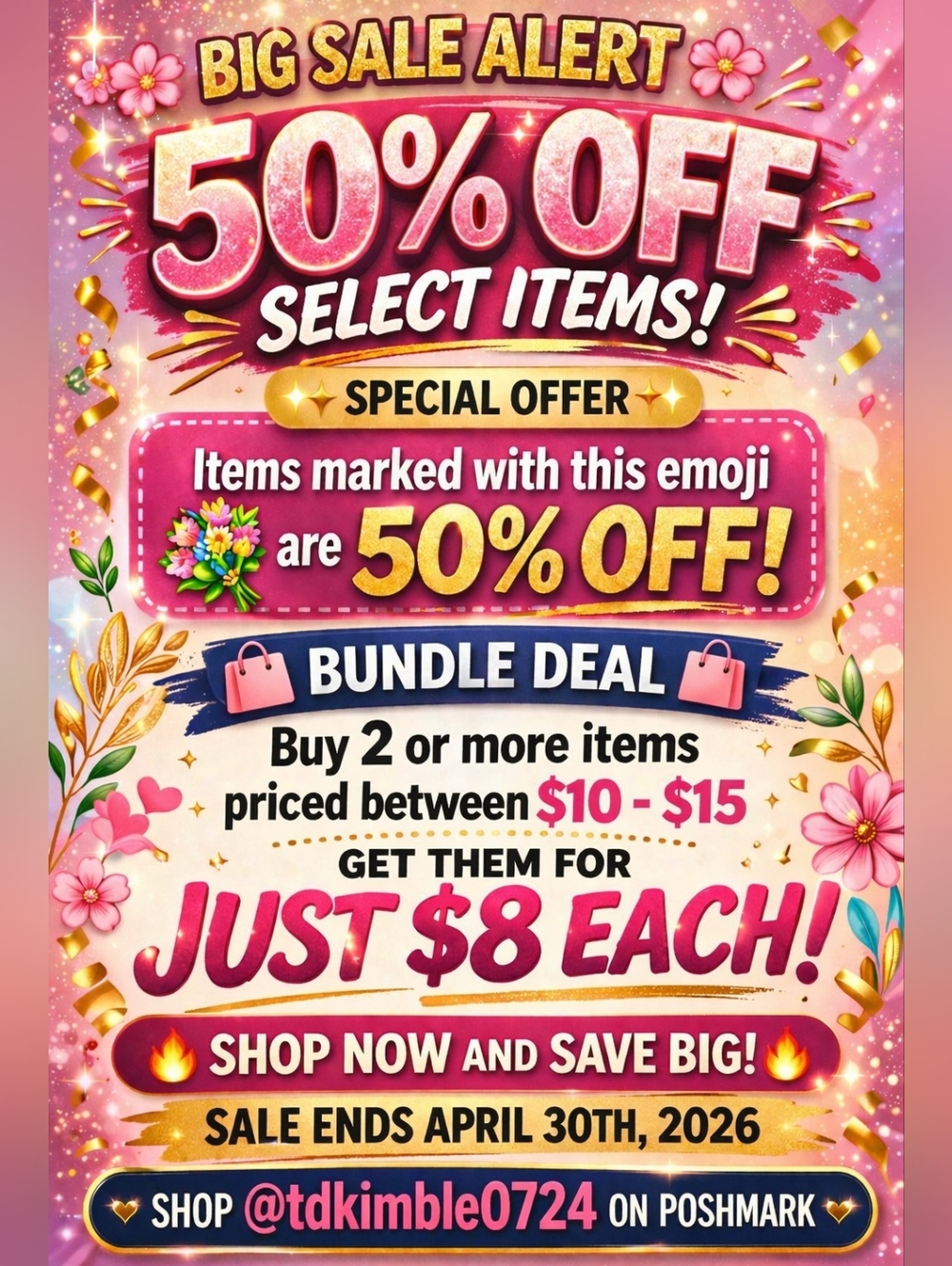 50% OFF Select Items Sale And Bundle Deals